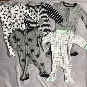 Cloud Island Newborn Baby Boy Sleepers Lot